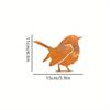 Metal Garden Ornaments Rusty Bird Silhouette Patina Figurines Outdoor Statues for Patio Yard Wall Sculptures
