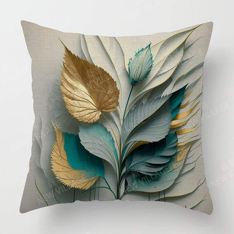 Tropical plant pattern cushion set bedroom cafe decor ins style living room sofa pillow set Throw pillowcase 40x40cm 45x45cm