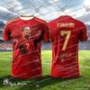 2026 Summer Hot Sale Ronaldo Commemorative Football Tee Casual Sports Breathable Quick Dry Shirt For Men And Women