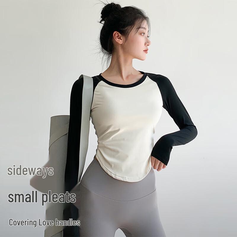Women's Slim-Fit Color Block Long Sleeve Yoga Top