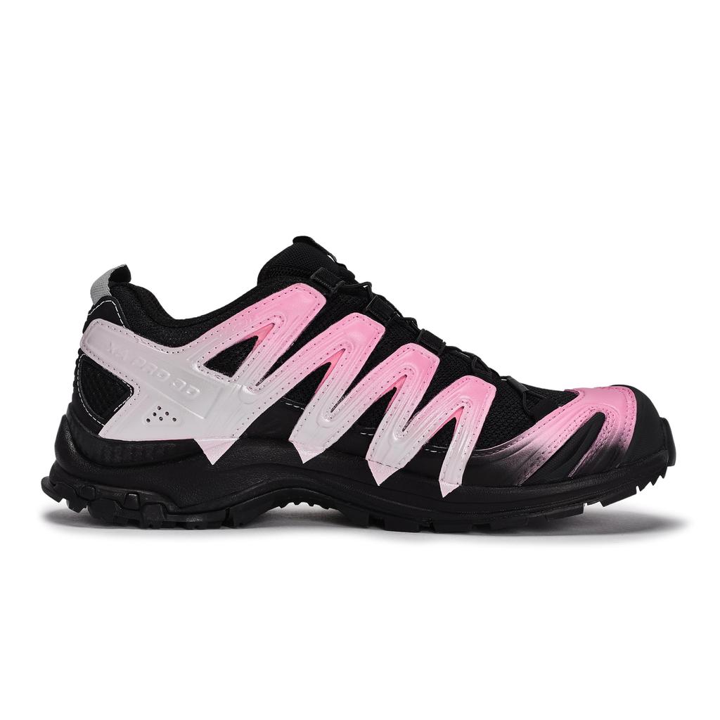 SALOMON XA PRO 3D 811 Manufacturing, Cat Paw Sweetheart Low top Outdoor Shoes Unisex Black Pink Silver 491274(Team80-S-BOX)