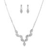 Elegant Diamond-Inlaid Necklace and Earrings Set - Luxury Fashion Jewelry Clavicle Chain Pendant