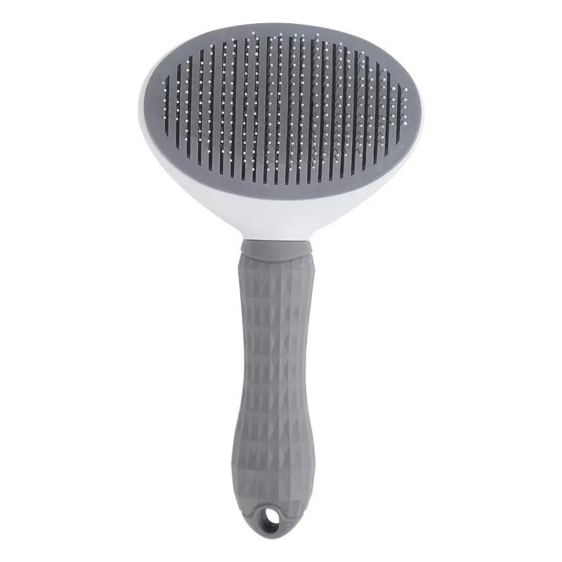 Self-Cleaning Pet Grooming Brush for Dogs and Cats with Ergonomic Handle