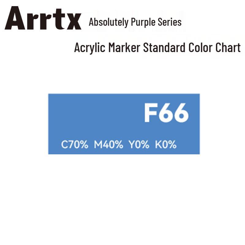 Arrtx Ataishi Akrylový marker s měkkým hrotem, Jeden kus, Absolutní fialová, Styl A/B, 30 barev, Voděodolný, Rychleschnoucí, Krycí.