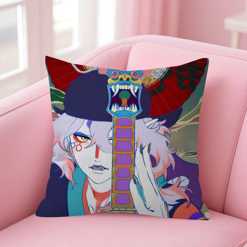 Anime Mononoke Kusuriuri Cushion Cover Inches Farmhouse Decor Home Throw Pillow Covers For Couch Decorations
