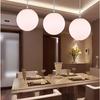 Modern Simple Single Head Milky White Glass Ball E27 LED Chandelier Living Room Dining Bedroom Kitchen Lighting