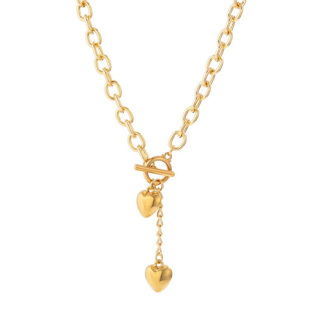 Vintage Love Heart Pendant Necklace for Women Punk OT Buckle Choker Female Party Jewelry Gift