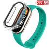 2 PACK Silicone Strap+case For Xiaomi Mi band 8 Replacement miband8 sport Bracelet Accessories smart band 8 waterproof cover