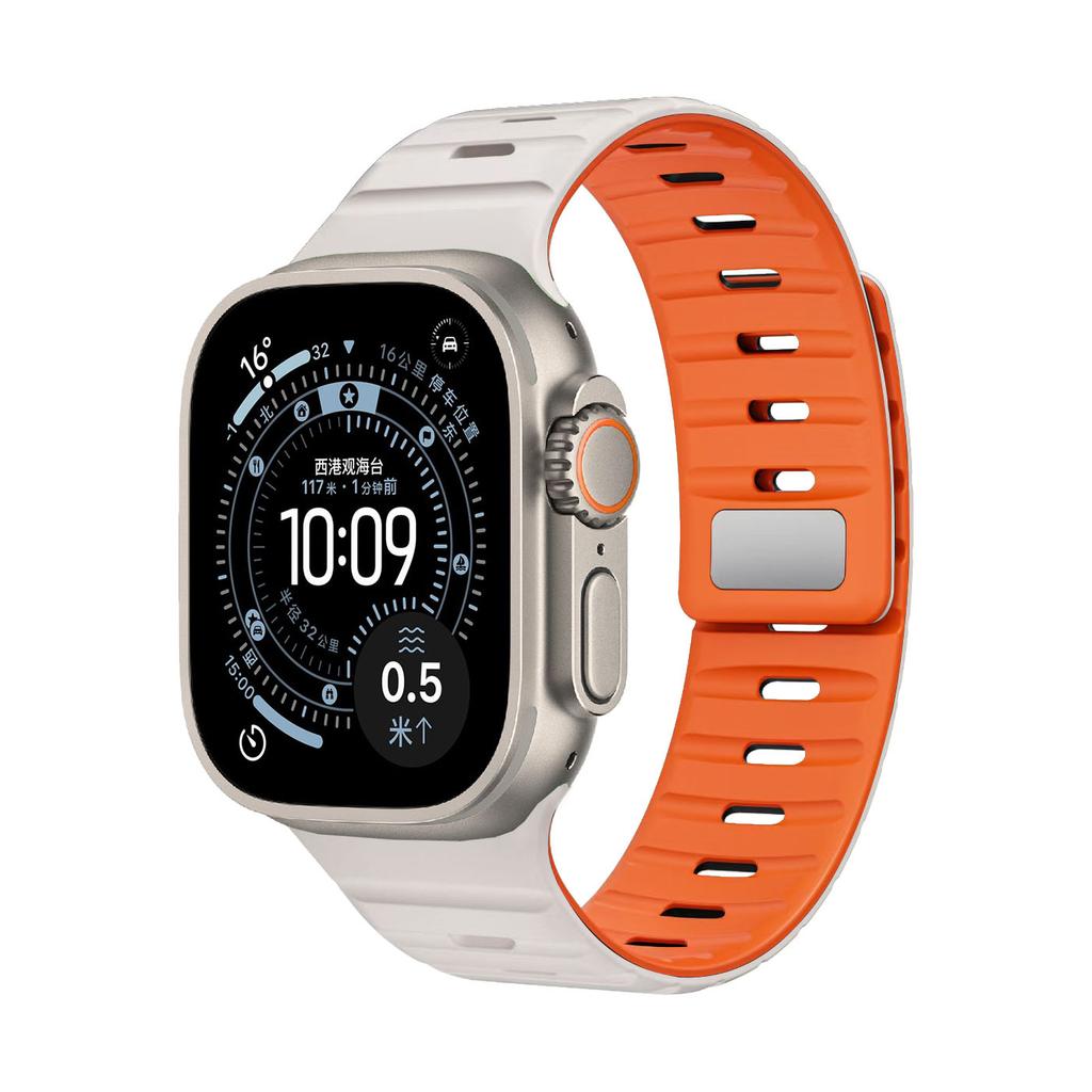 Magnetic Silicone Strap for Apple Watch Ultra 3 2 1 49mm Band Series 11 10 46mm 42mm/9 8 7 45mm 41mm Bracelet iWatch 6 5 4 SE 3