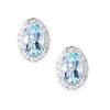 Natural Aquamarine Stud Earrings - S925 Sterling Silver, Blue Crystal, Versatile Ins Style, High-End Women’s Summer Accessories.