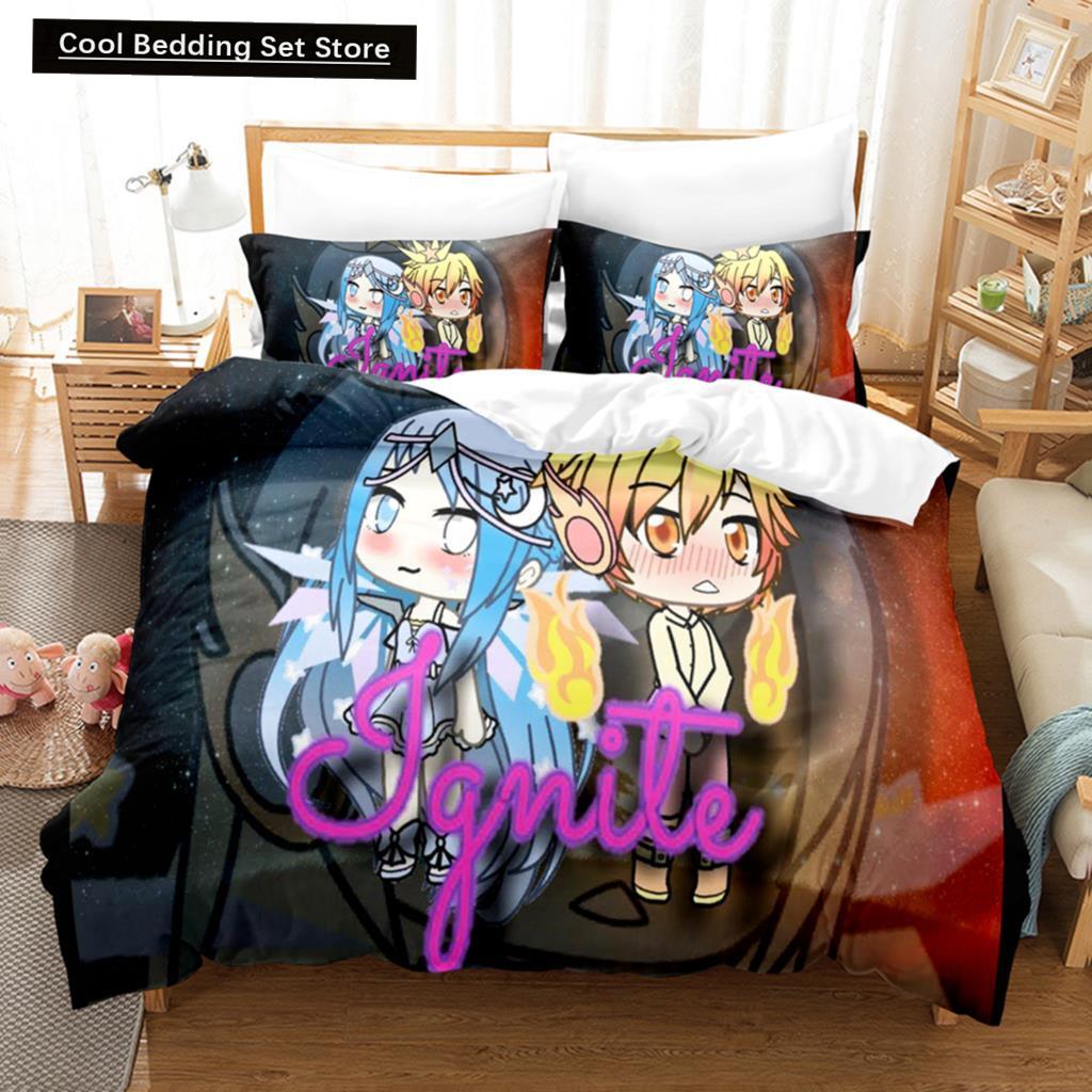 3D Print Anime Kawaii The Gacha Girl Bedding Sets Duvet Cover Set With Pillowcase Twin Full Queen King Bedclothes Bed Linen