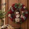 Baumstocher Kunstkranz DIY Weihnachts-Kit 3D Stoff Nikolaus Schneemann Elch Set Feiertags-Haustürdeko Bastelartikel Weihnachten