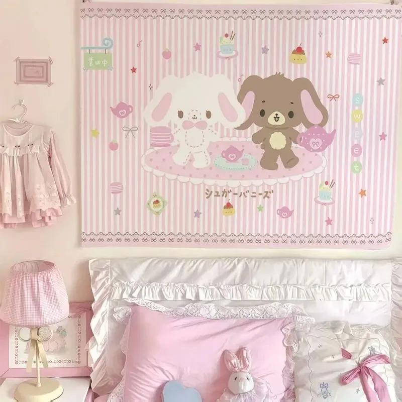 Cute Laundry Bunny Cartoon Cute Little Bunny Kawaii Subculture Sweet Cool Girl Room Decoration Suitable For Outdoor Living Room