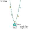 CARLIDANA Elegant Stainless Steel Hand-woven Rope Chain Flower Starfish Heart Sea Pendant DIY Charm Bracelet Necklace for Women