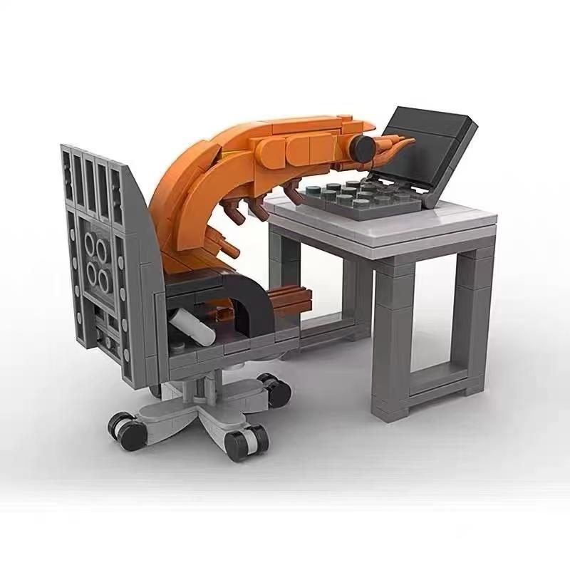 City series furniture, MOC building blocks, computer tables, councils, sofa sets, barbecue grills, building block models, childr Paper drawings