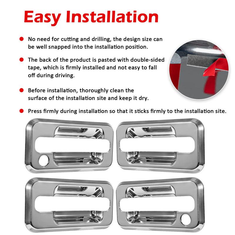 YMT Hummer H2 Door Handles Chrome Cover Trim Exterior Accessories Fit for 2003 - 2009 Hummer H2 SUV SUT Car Accessories