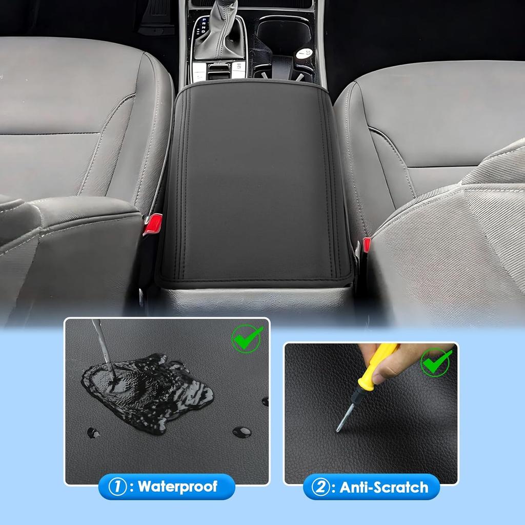 2024 2025 2026 Tucson Accessories Center Console Cover For Hyundai Tucson (SE/SEL/SEL Convenience/XRT/N Line/Limited), Waterproof&Comfy Leather