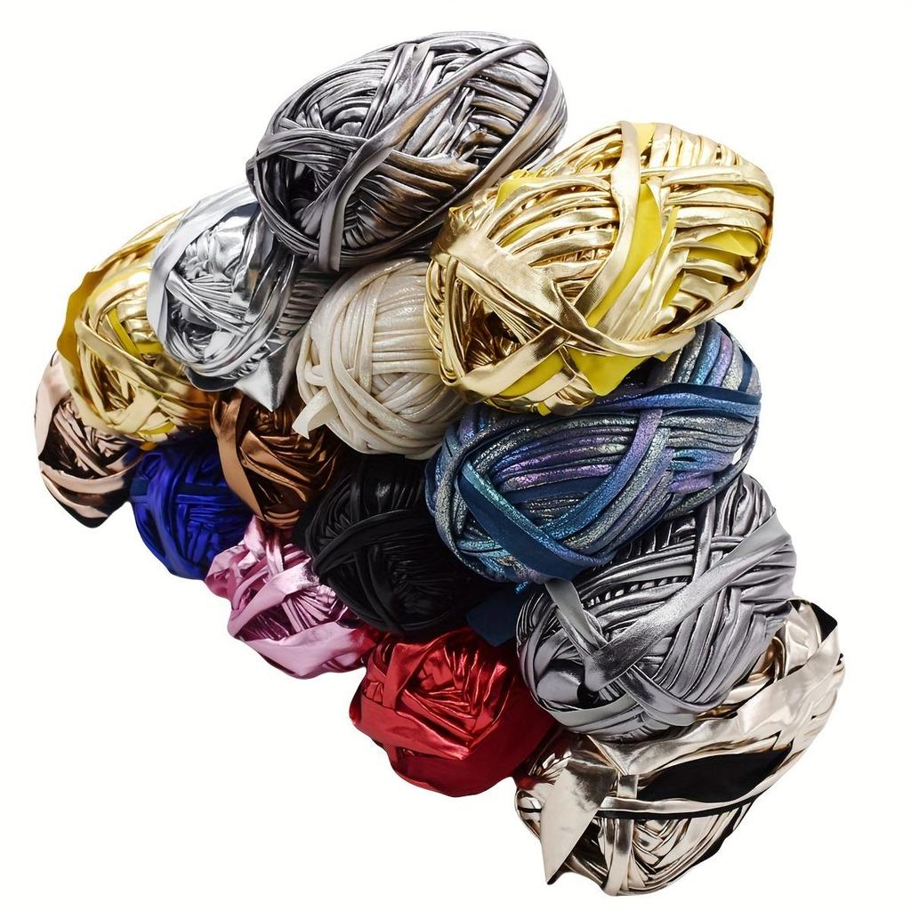 Imitation Leather Cloth Yarn Multi-Color Segment Dyed Jewelry Accessory Yarn Total 600g