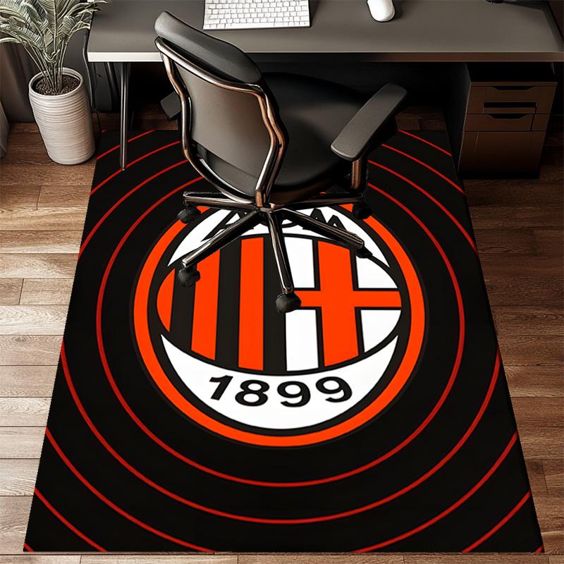 Milan Football club Printed Office Carpet Chair Cushion Entryway Rug, Rugs for Living Room, Bedroom Christmas gifts