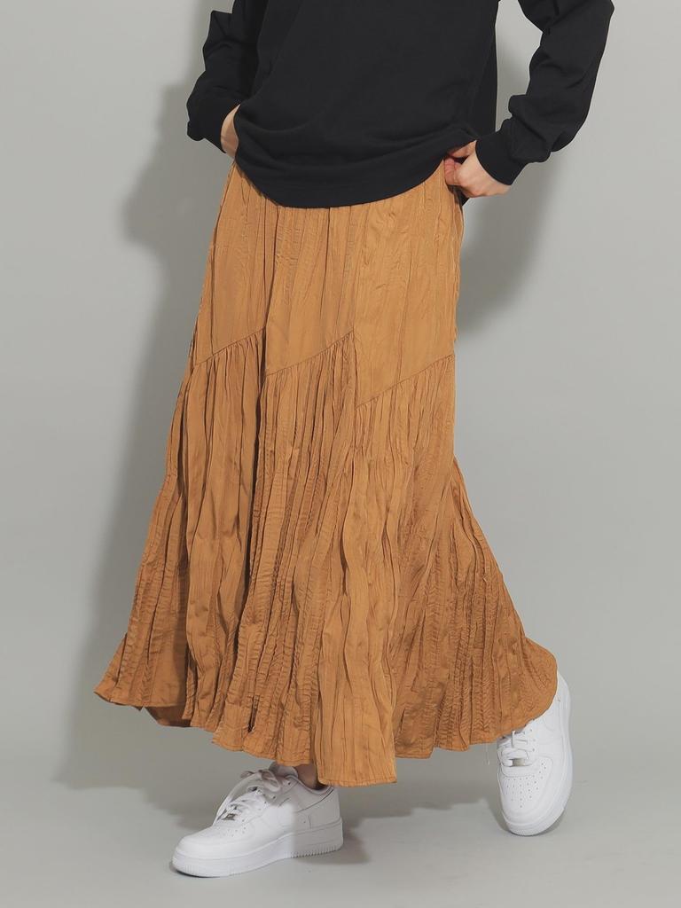 Ray Beams Women's Washer Pleated Skirt, Brown 0