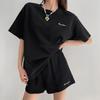 Summer 2025 Women's Sporty Two-Piece Set: Fashionable Shorts & Short-Sleeve Tee for a Versatile, Relaxed Look