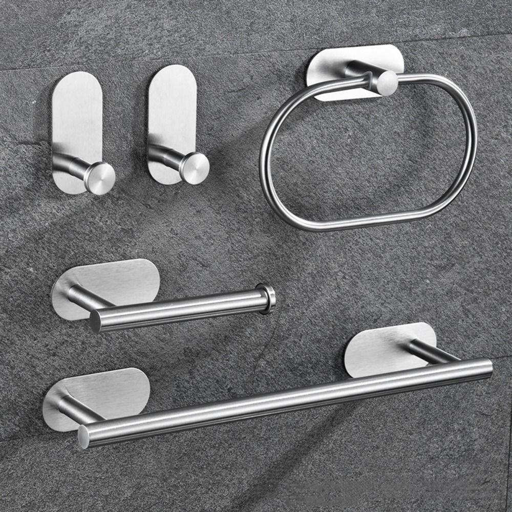 4/5Pcs Anticorrosion Bathroom Hardware Set Rustproof Towel Bar  Bathroom Accessories
