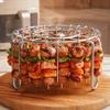 Stainless Fryer Kebab Skewer Oven Grilling Rack for BBQ Baking and Steaming