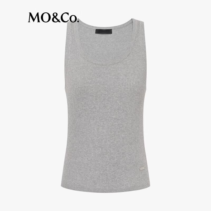 MO&Co. Women's Acetate Blend Knit Racerback Vest