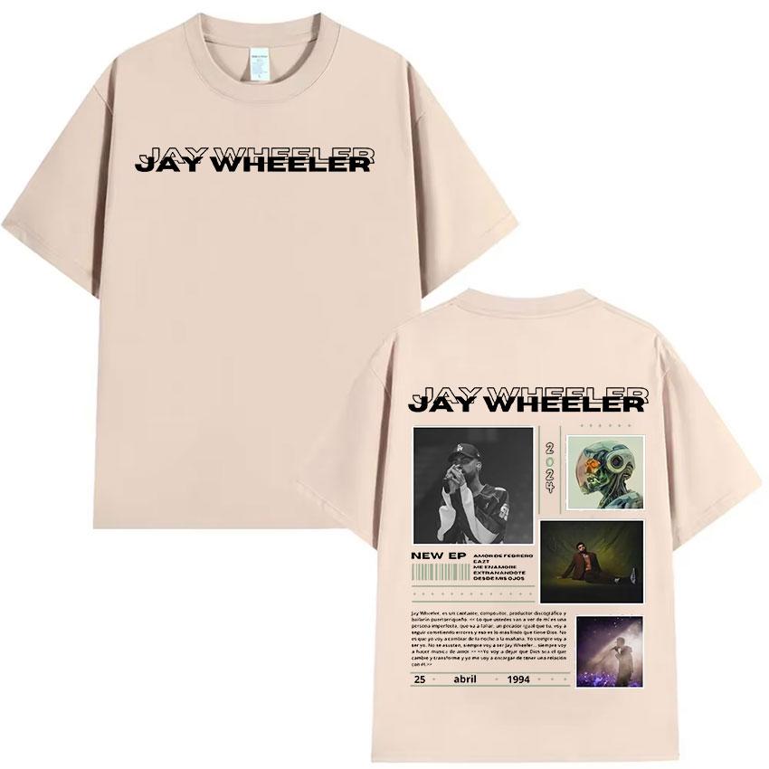 Rap Singer JAY WHEELER Touring 2025 Tour Pattern Tshirt Summer Mens Womens Fashionable Hiphop Gothic Y2K Cotton Tshirt