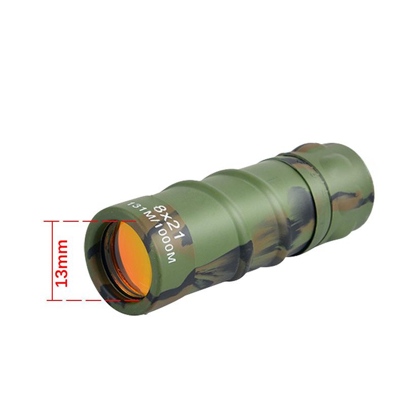 Přenosný monokulární dalekohled 8x21 mini, vysoké zvětšení, vyhlídkový dalekohled s vysokým rozlišením, univerzální pro výlety