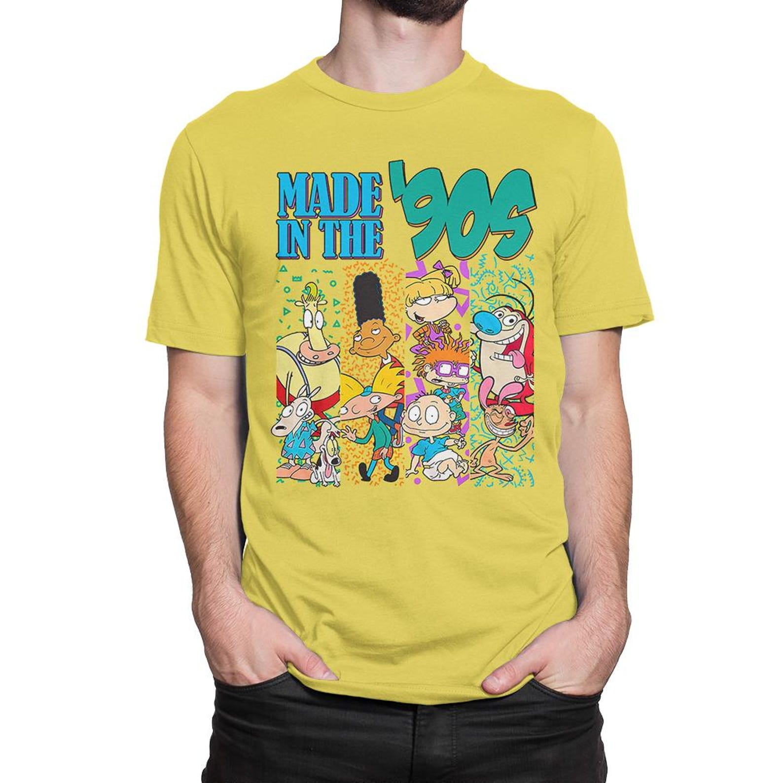 Made In the 90 s Cartoons T-Shirt, Men s and Women s Sizes (SHO-787676) 3XL