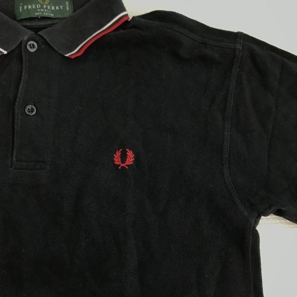 England Made FRED PERRY Tip Line Short Sleeve Polo Shirt Men S Black Logo Embroidery Tops Shirts cBH718(USED)