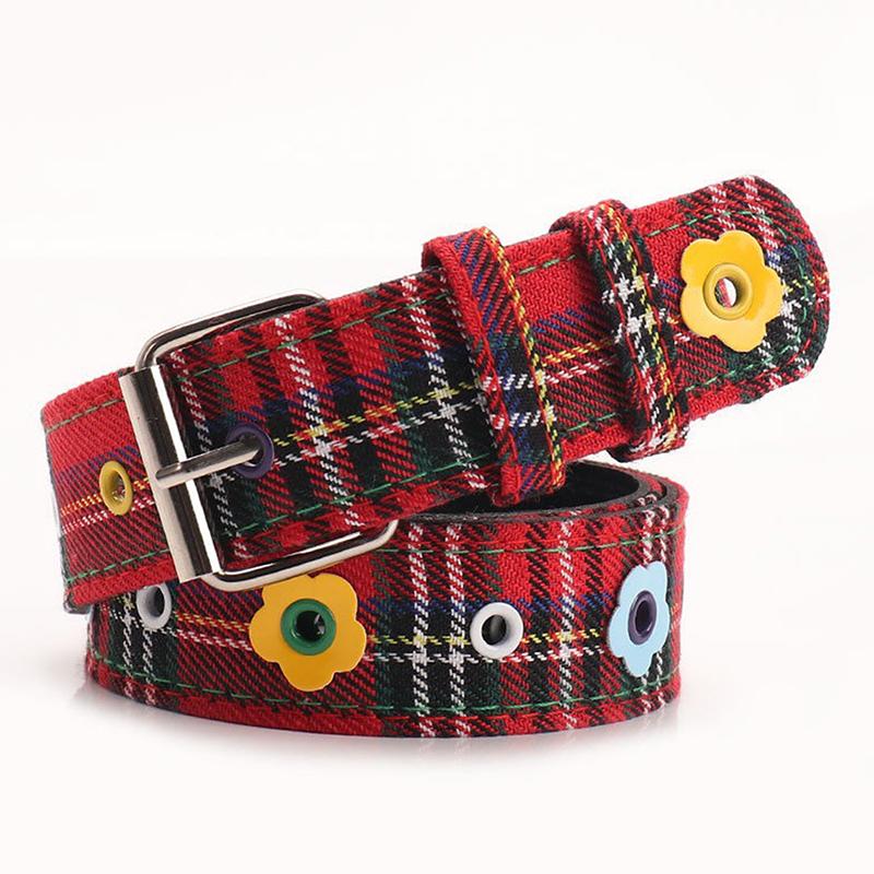 Женский ремень Y2K с клетчатой джинсовой отделкой, аксессуары Дофаминовый ремень для американской горячей девушки A1