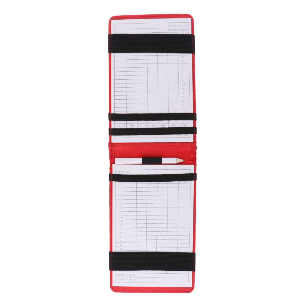 Outdoor Golf Scorecard Holder, Scoring Sleeve, Pencil Golf Training Aid