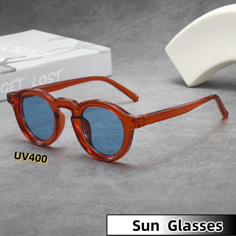 Unisex Model Outdoor Beach Sunglasses Ultraviolet-Proof Uv400 Shades Eyewear Fashion Round Small Frames Eyeglasses Protect Eyes