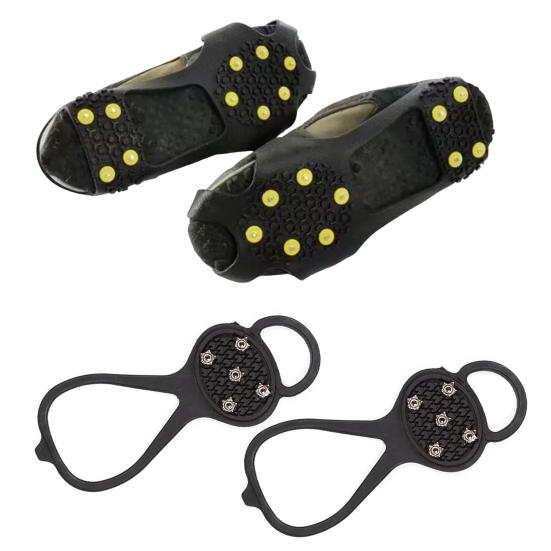 1 para nakładek na buty z rakami z 5/10 kolcami Męskie Damskie Zimowe Outdoorowe Chodzenie Po Lodzie Śniegu Przyczepność Antypoślizgowe Buty Kolce do Butów