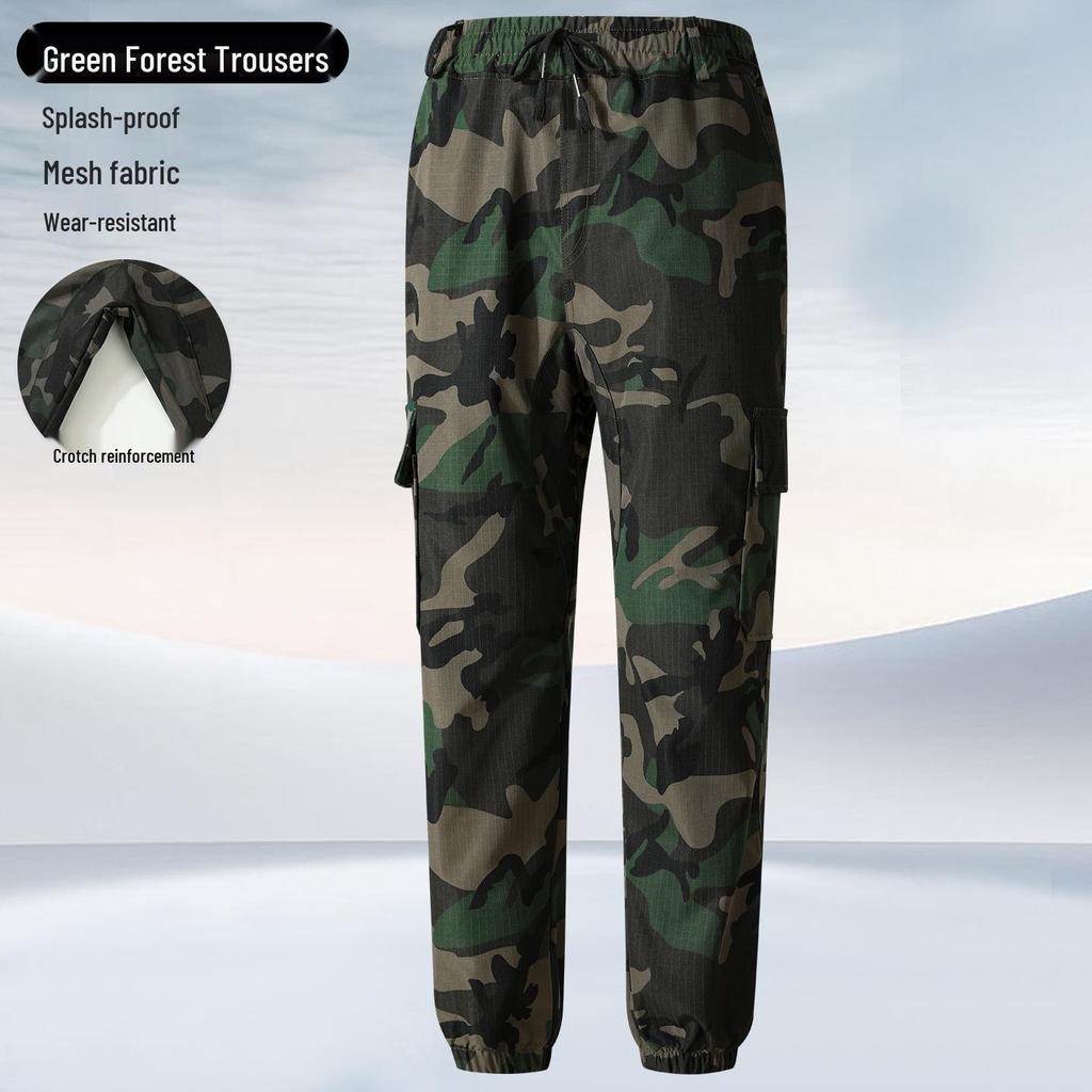 Set da lavoro mimetico da uomo: Resistente all'usura, Traspirante, Elastico Abbigliamento Primavera/Autunno