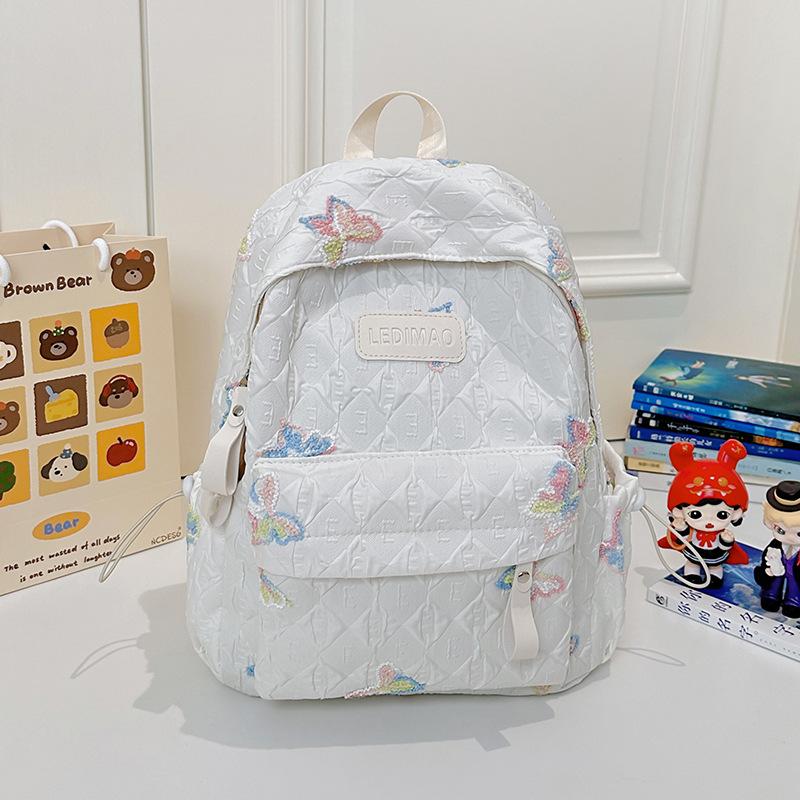School Bag Ins Wind Girls School Bag High Value Butterfly Early Height Women Lightweight Burden Reduction Backpack