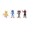 Figura de Ação Sonic 3 O Filme Jakks Pacific Onda 1 Figuras Articuladas incluem Tails e novo Pacote com 4 de 5 polegadas, Sonic, Shadow, personagens.