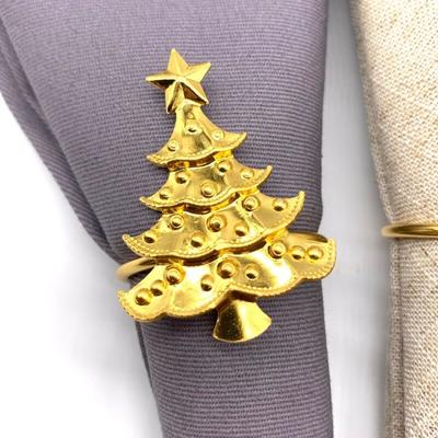 6 Pezzi Portatovaglioli Natalizi Decorazione Tavola di Natale Metallo Fibbia Tovagliolo Cerchio Tovagliolo Matrimonio Festa Stoviglie Cena
