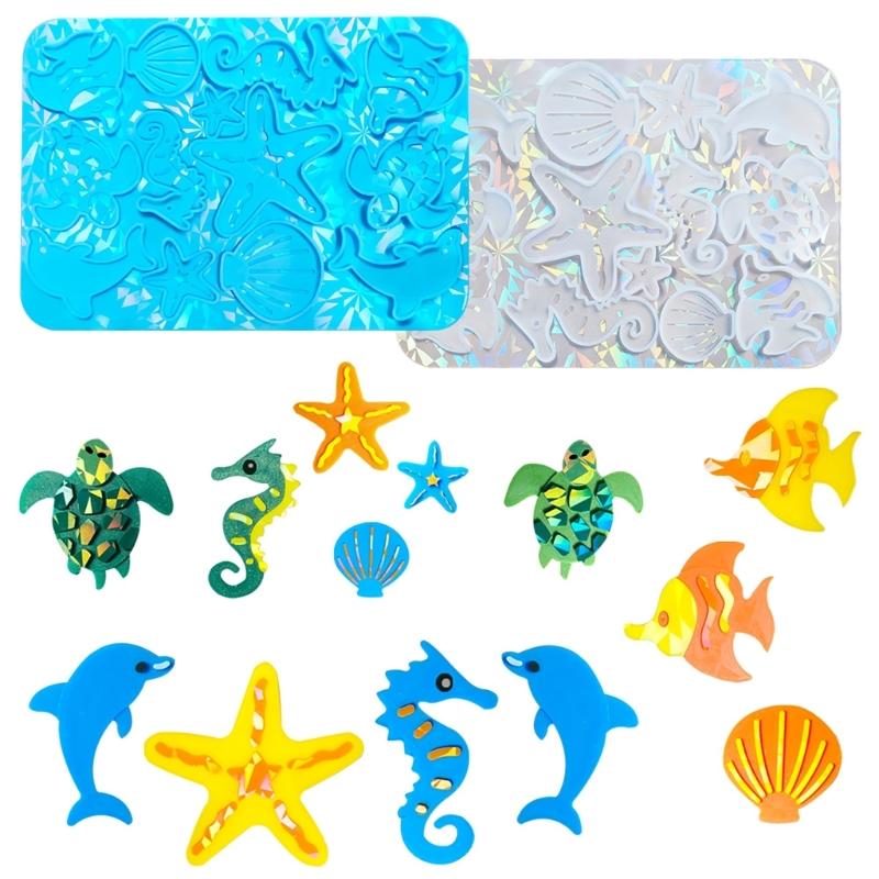 Einzigartige und lustige Silikonbackform Ozean-Thema Flexible Silikonform für hausgemachte Bastelarbeiten und Kuchenverzierungen