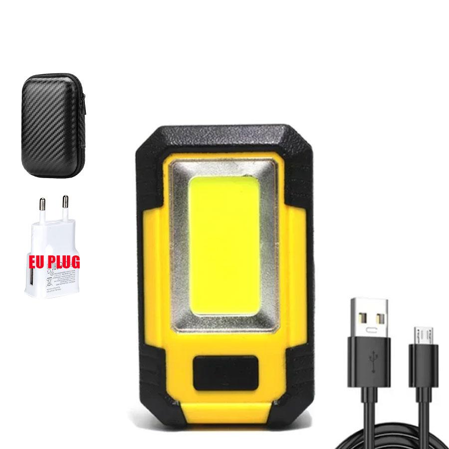 Portable 4000MaH Rechargeable Work Light Super Bright COB Flashlight With Magnetic/Hook Camping Lantern For Outdoor Emergency