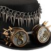 Steampunk Top Hat With Detachable Goggles Rivets Fringe Gear Decors Tall Hat For Halloween Costume Party Accessories