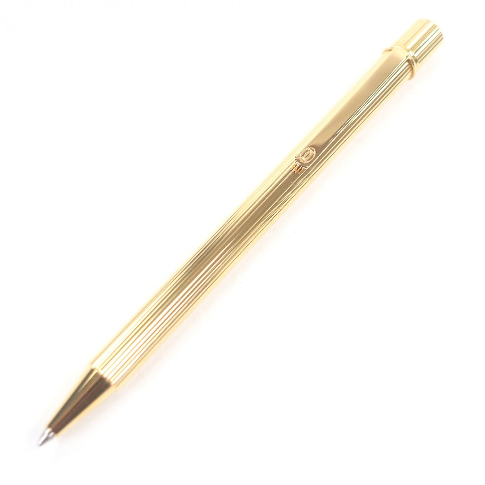 

Excellent Cartier Ballpoint pen Must de Cartier Striped Pattern gold Used