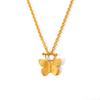 Titanium Steel Bead Chain Necklace with Butterfly Pendant Elegant Jewelry for Women