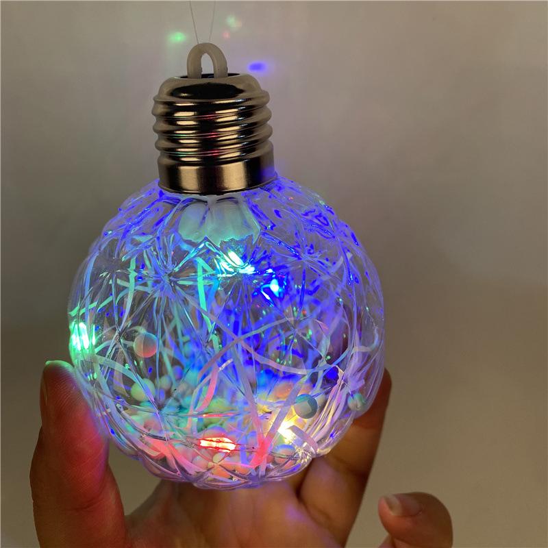 Acrylic Feather Transparent Christmas Ornament Ball
