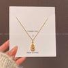 Guofeng gourd pendant, titanium steel necklace, women's light luxury design, exquisite collarbone chain, neck chain accessories