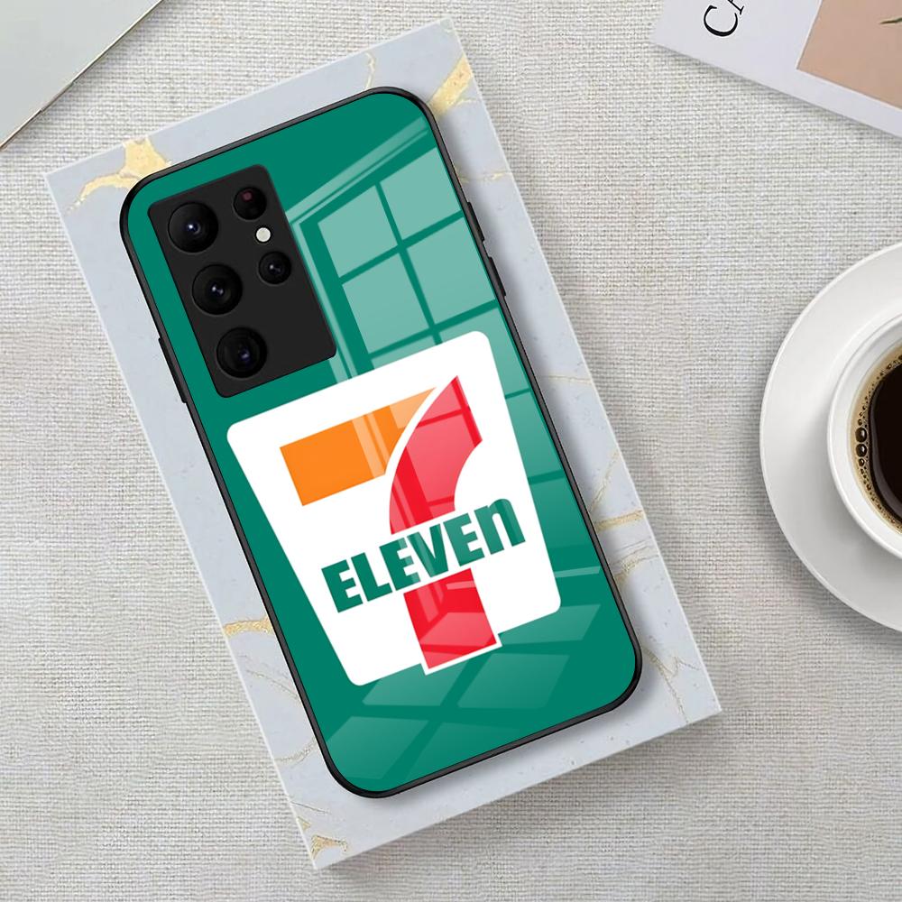 

Seven Eleven 711 Phone Case For Samsung S26 S25 Edge Ultra 23 22 21 20 Ultra Plus S24 Fe Glass Cover Galaxy S22