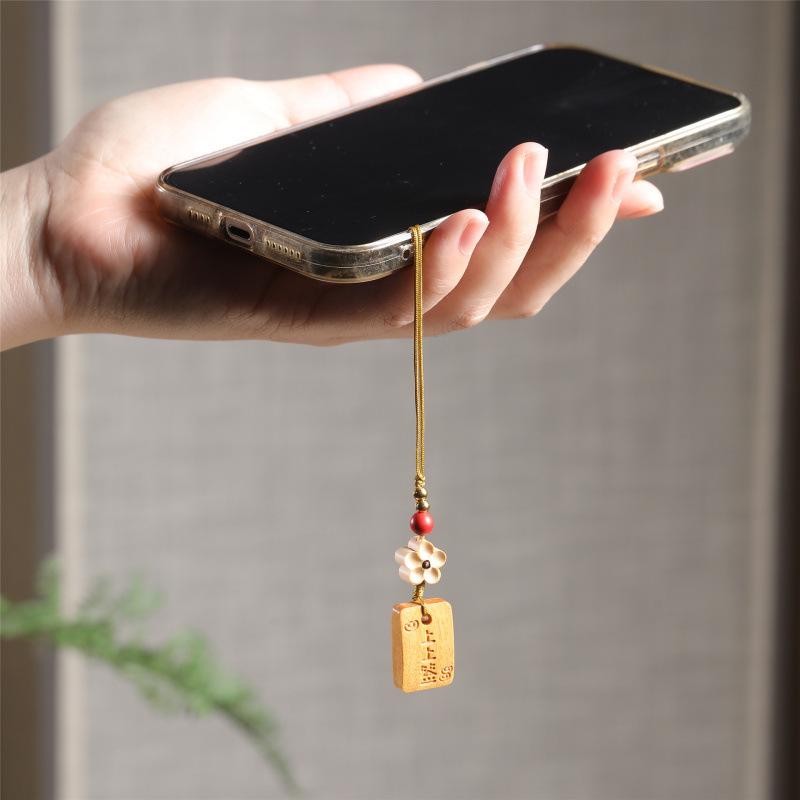 Sandalwood Good Luck Phone Lanyard and Pendant Keychain