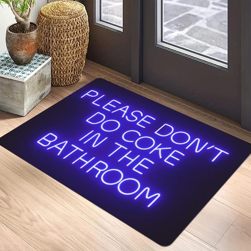 Modern Pop Typography Carpet Mat Rug Quote Arrow Cork Home Decoration Bathroom Entryway Brown Black Gray Green Yellow White